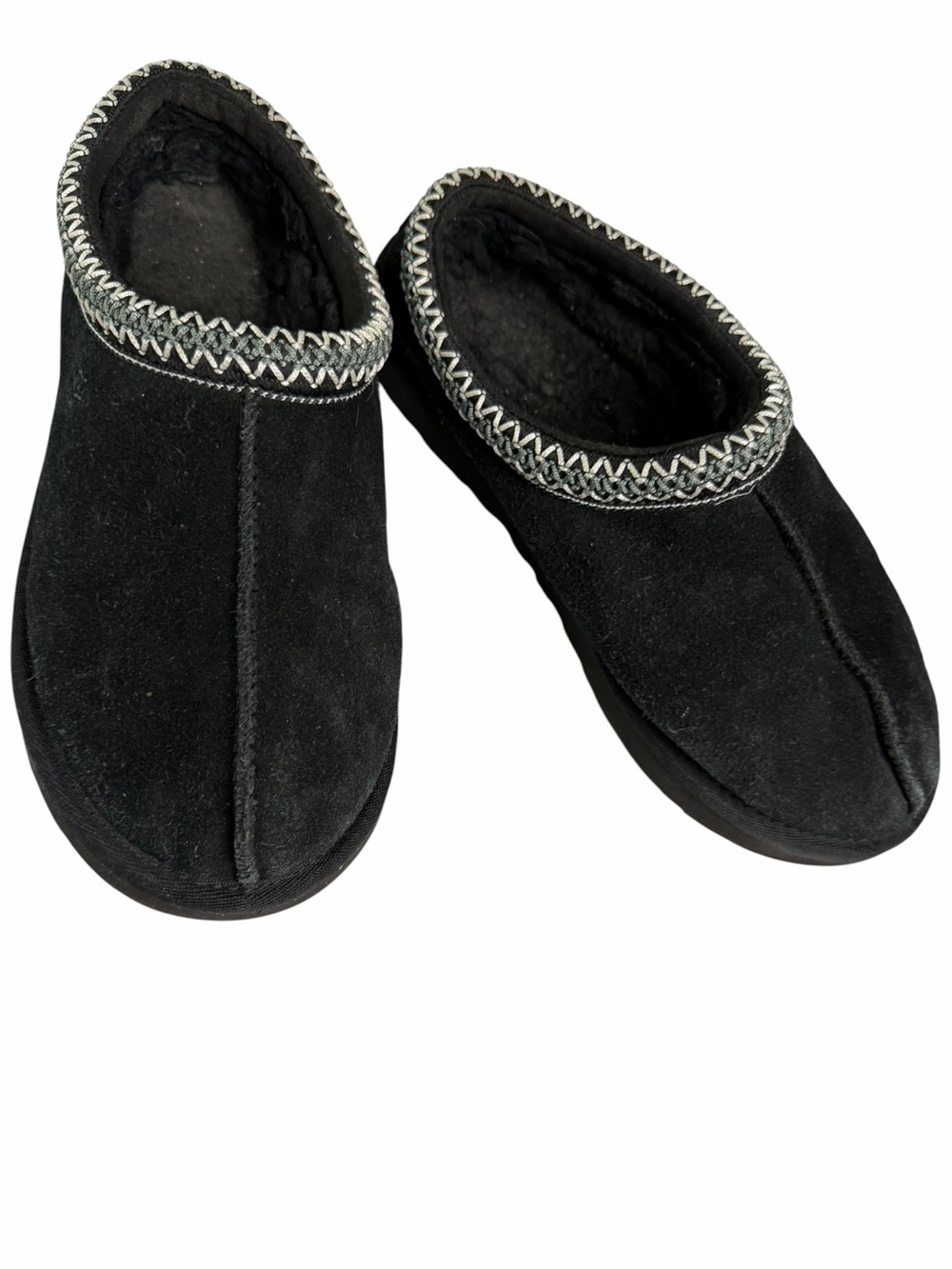 UGG Tasman black suede Slippers women’s 7